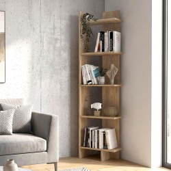 Βιβλιοθήκη Perla  χρώμα sepet oak 48x22x170εκ.