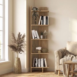 Βιβλιοθήκη Perla  χρώμα sepet oak 48x22x170εκ.
