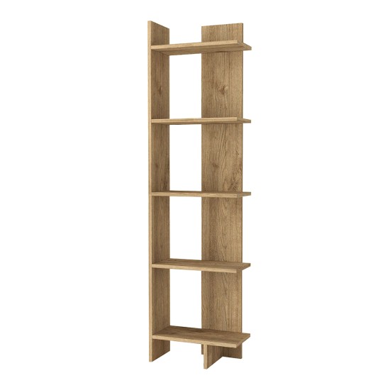 Βιβλιοθήκη Perla  χρώμα sepet oak 48x22x170εκ.