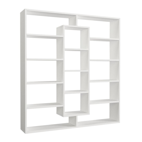Βιβλιοθήκη Ample  χρώμα λευκό 125x22x135,7εκ.