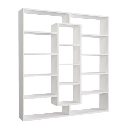Βιβλιοθήκη Ample  χρώμα λευκό 125x22x135,7εκ.