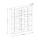 Βιβλιοθήκη Ample  χρώμα λευκό 125x22x135,7εκ.
