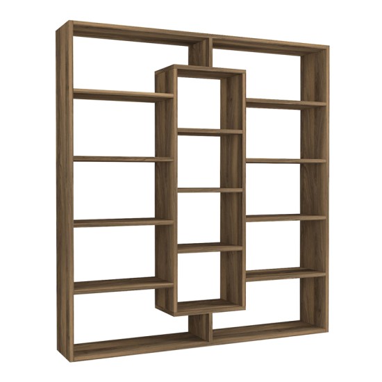 Βιβλιοθήκη Ample χρώμα καρυδί 125x22x135,7εκ. Βιβλιοθήκη Ample χρώμα καρυδί 125x22x135,7εκ.