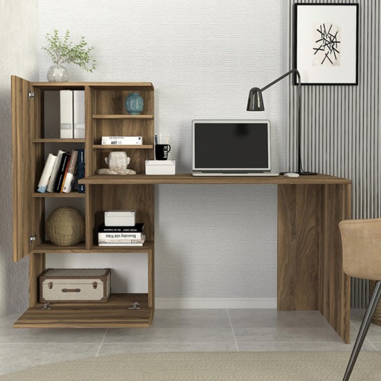 Γραφείο εργασίας Domingo  χρώμα καρυδί 149,5x60x120εκ.
