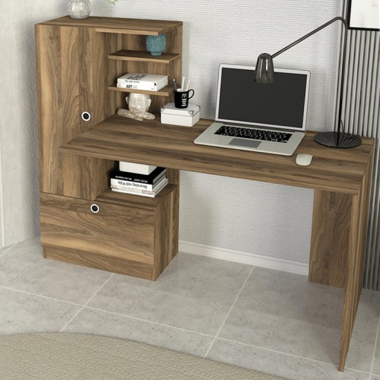 Γραφείο εργασίας Domingo  χρώμα καρυδί 149,5x60x120εκ.