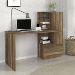 Γραφείο εργασίας Merino  χρώμα καρυδί 149,5x61,8x120εκ. Γραφείο εργασίας Merino  χρώμα καρυδί 149,5x61,8x120εκ.