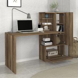 Γραφείο εργασίας Merino  χρώμα καρυδί 149,5x61,8x120εκ. Γραφείο εργασίας Merino  χρώμα καρυδί 149,5x61,8x120εκ.