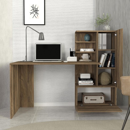 Γραφείο εργασίας Merino  χρώμα καρυδί 149,5x61,8x120εκ.