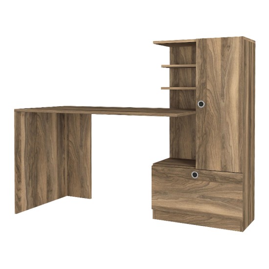 Γραφείο εργασίας Merino  χρώμα καρυδί 149,5x61,8x120εκ.