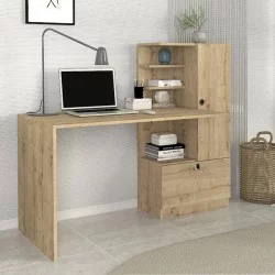 Γραφείο εργασίας Merino  χρώμα sapphire oak 149,5x61,8x120εκ.