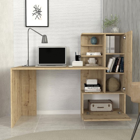 Γραφείο εργασίας Merino  χρώμα sapphire oak 149,5x61,8x120εκ.