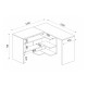 Γραφείο εργασίας Stylo  χρώμα sapphire oak -  ανθρακί 120x120x73,8εκ.