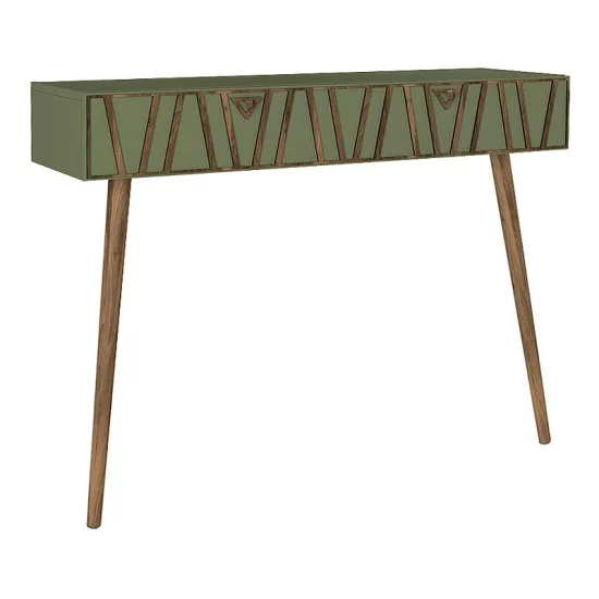 Κονσόλα επιτοίχια Forest χρώμα λαδί - καρυδί 120x35x89,3εκ. Κονσόλα επιτοίχια Forest χρώμα λαδί - καρυδί 120x35x89,3εκ.