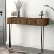 Κονσόλα επιτοίχια Ursula χρώμα καρυδί 120x35,5x90εκ. Κονσόλα επιτοίχια Ursula χρώμα καρυδί 120x35,5x90εκ.