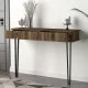 Κονσόλα επιτοίχια Ursula χρώμα καρυδί 120x35,5x90εκ. Κονσόλα επιτοίχια Ursula χρώμα καρυδί 120x35,5x90εκ.