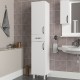 Ντουλάπι κουζίνας - μπάνιου Selina Megapap από μελαμίνη χρώμα λευκό 35x31x179εκ. - 0216060