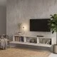 Έπιπλο τηλεόρασης επιτοίχιο Damla  με LED χρώμα sandstone 180x29,5x29,5εκ.