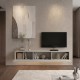 Έπιπλο τηλεόρασης επιτοίχιο Damla  με LED χρώμα sandstone 180x29,5x29,5εκ.