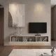 Έπιπλο τηλεόρασης επιτοίχιο Damla  με LED χρώμα sandstone 180x29,5x29,5εκ.