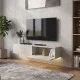 Έπιπλο τηλεόρασης επιτοίχιο Aristo  με LED χρώμα sandstone 135x31,6x25εκ.