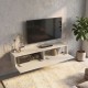 Έπιπλο τηλεόρασης επιτοίχιο Aristo  με LED χρώμα sandstone 135x31,6x25εκ.
