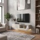 Έπιπλο τηλεόρασης επιτοίχιο Aristo  με LED χρώμα sandstone 135x31,6x25εκ.