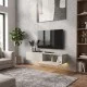 Έπιπλο τηλεόρασης επιτοίχιο Aristo  με LED χρώμα sandstone 135x31,6x25εκ.