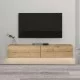 Έπιπλο τηλεόρασης επιτοίχιο Aristo  με LED χρώμα sapphire oak 135x31,6x25εκ.