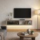 Έπιπλο τηλεόρασης επιτοίχιο Aristo  με LED χρώμα travertine 135x31,6x25εκ.