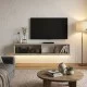 Έπιπλο τηλεόρασης επιτοίχιο Aristo  με LED χρώμα travertine 135x31,6x25εκ.