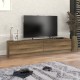 Έπιπλο τηλεόρασης Ahenk χρώμα καρυδί 160x31,3x32,9εκ. Έπιπλο τηλεόρασης Ahenk χρώμα καρυδί 160x31,3x32,9εκ.