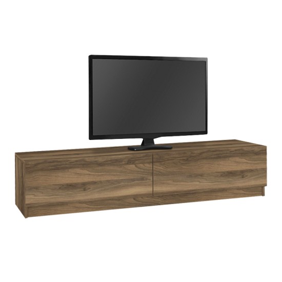 Έπιπλο τηλεόρασης Ahenk χρώμα καρυδί 160x31,3x32,9εκ. Έπιπλο τηλεόρασης Ahenk χρώμα καρυδί 160x31,3x32,9εκ.