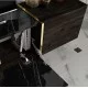 Έπιπλο τηλεόρασης Veyron  χρώμα μαύρο rebab - μαύρο εφέ μαρμάρου 180x32,3x45εκ.