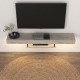Έπιπλο τηλεόρασης επιτοίχιο Albares  με LED χρώμα travertine 150x29,6x22εκ.