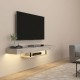 Έπιπλο τηλεόρασης επιτοίχιο Albares  με LED χρώμα travertine 150x29,6x22εκ.
