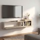 Έπιπλο τηλεόρασης επιτοίχιο Volare  χρώμα sandstone - travertine 150x29,6x38,6εκ.