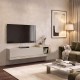 Έπιπλο τηλεόρασης επιτοίχιο Volare  χρώμα sandstone - travertine 150x29,6x38,6εκ.