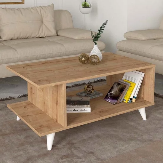 Τραπεζάκι σαλονιού Titus  χρώμα sapphire oak 100x60x45εκ.