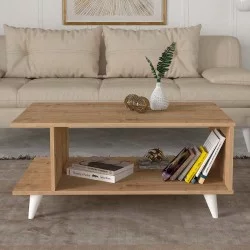 Τραπεζάκι σαλονιού Titus  χρώμα sapphire oak 100x60x45εκ.