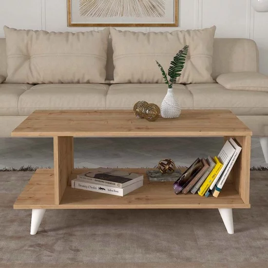 Τραπεζάκι σαλονιού Titus  χρώμα sapphire oak 100x60x45εκ.