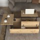 Τραπεζάκι σαλονιού Roy  με σερβιτόρο χρώμα sepet oak 121x69x40εκ.