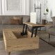 Τραπεζάκι σαλονιού Roy  με σερβιτόρο χρώμα sepet oak 121x69x40εκ.