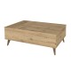 Τραπεζάκι σαλονιού Roy  με σερβιτόρο χρώμα sepet oak 121x69x40εκ.