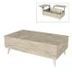 Τραπεζάκι σαλονιού Roy  με σερβιτόρο χρώμα travertine 121x69x40εκ.