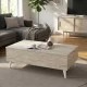 Τραπεζάκι σαλονιού Roy  με σερβιτόρο χρώμα travertine 121x69x40εκ.
