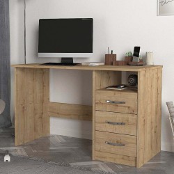 Γραφείο εργασίας Eldoris  από μελαμίνη χρώμα sapphire oak 120x60x75εκ.