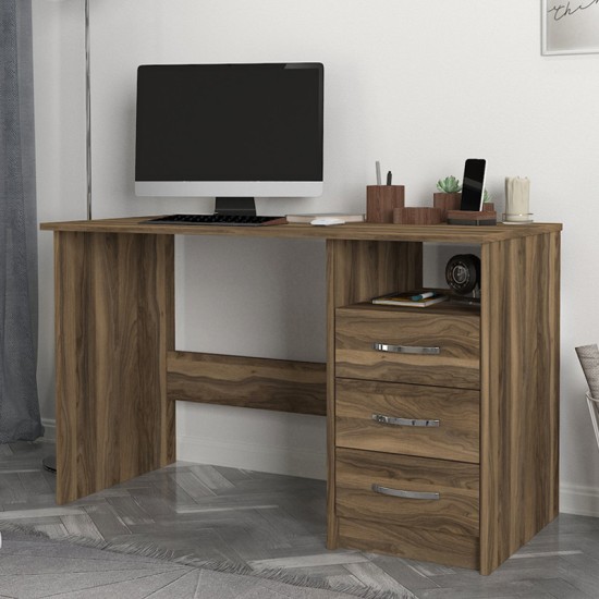 Γραφείο εργασίας Eldoris  χρώμα καρυδί 120x60x75εκ.