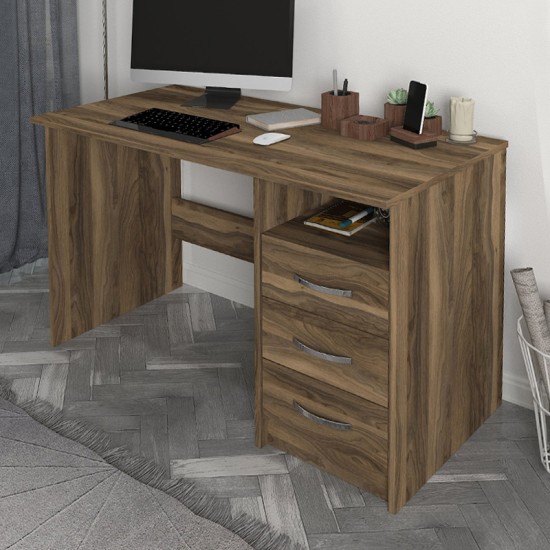 Γραφείο εργασίας Eldoris  χρώμα καρυδί 120x60x75εκ.