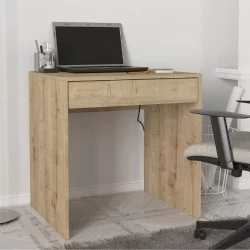 Γραφείο εργασίας Mida  χρώμα sapphire oak 72x60x73,8εκ.