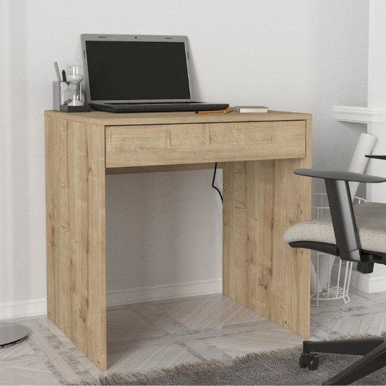 Γραφείο εργασίας Mida  χρώμα sapphire oak 72x60x73,8εκ.